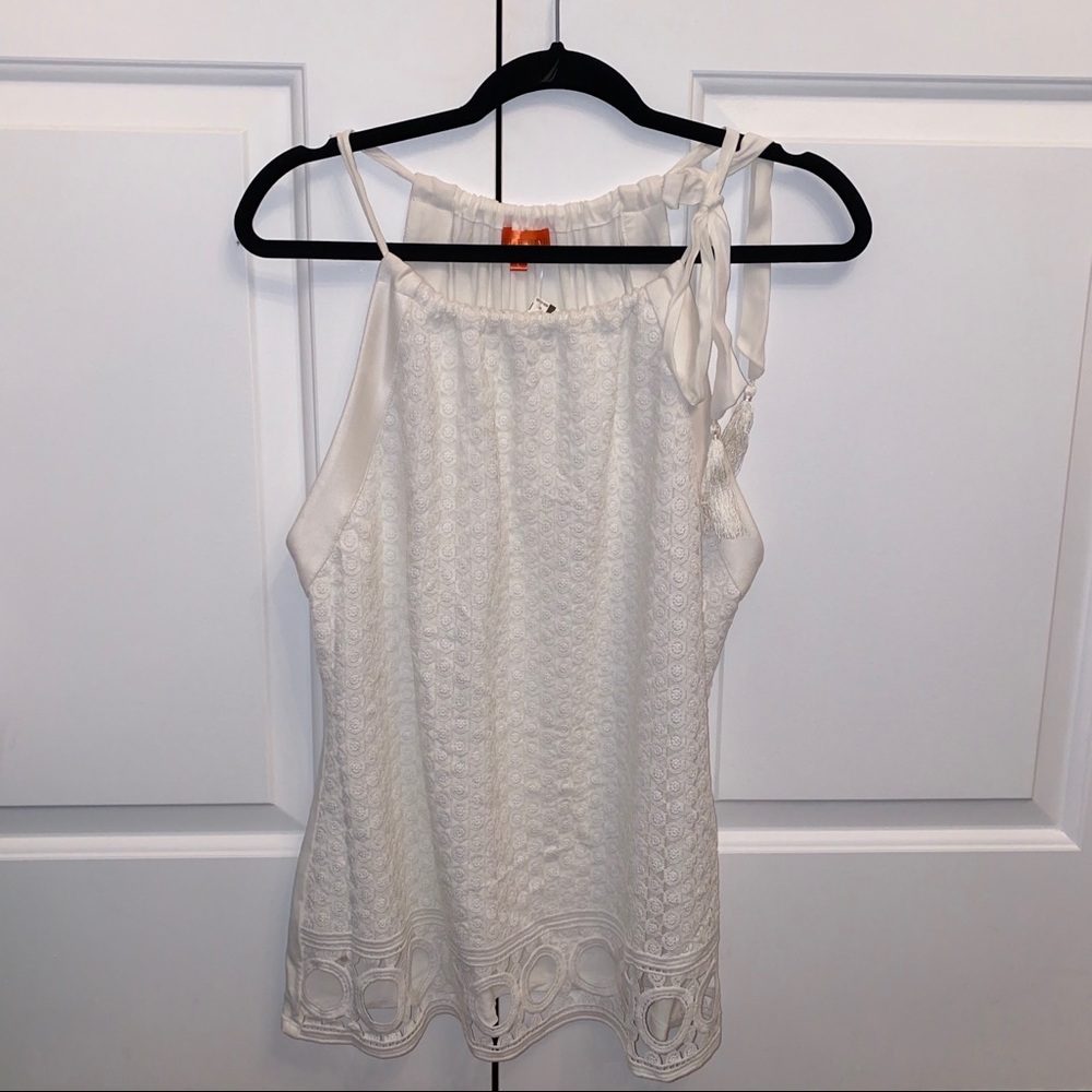 Hale Bob White Crochet Tank